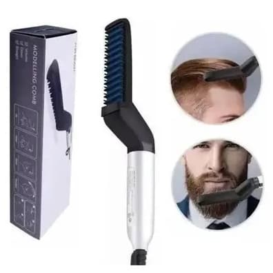 Pente Elétrico Chapinha Modelador Alinhador De Barba Cabelo
