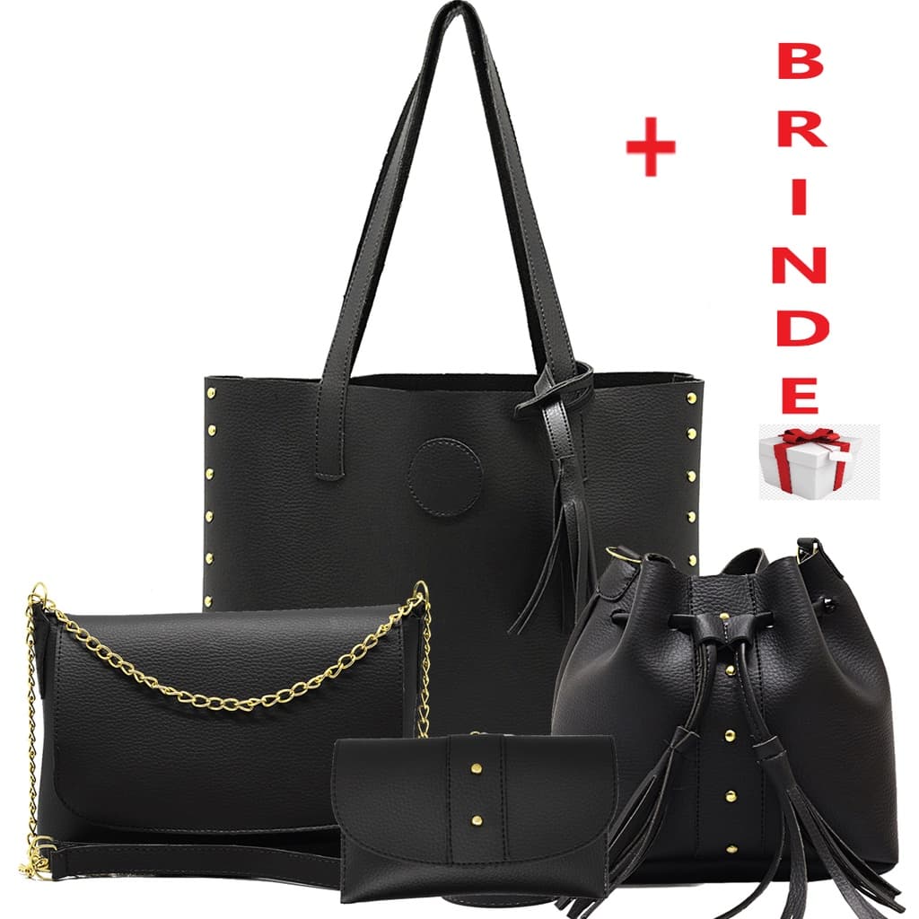 Bolsa Feminina Kit 3 Peças Promoção