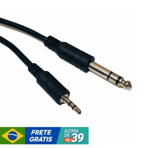 Cabo Audio Auxiliar P2 X P10 Estereo 2 Metros  - ENVIO IMEDIATO