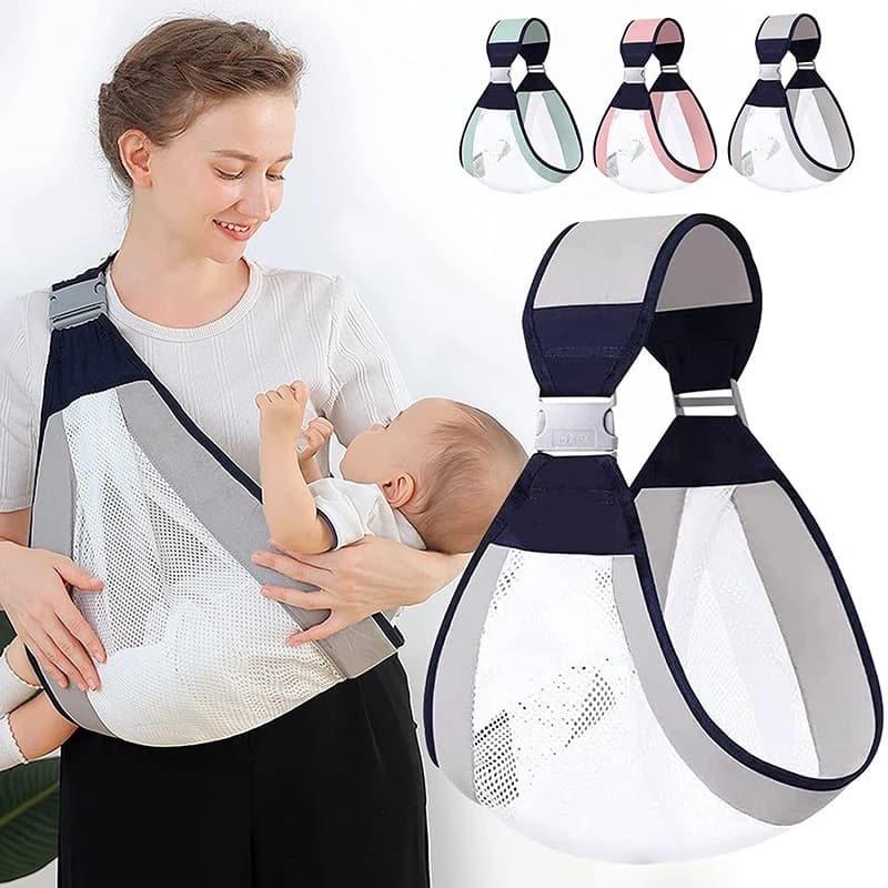 Canguru Envoltório Sling Bebê Um Ombro Ergonômico Portátil Respirável Poliéster Infantil Portador De Viagem Passeio