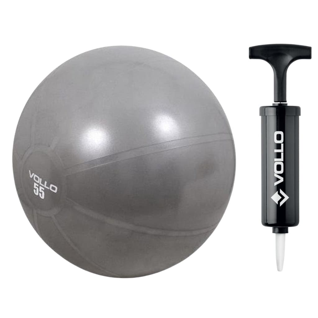 Bola Suíça Ginástica Pilates Com Bomba Vollo 55cm Antiestouro