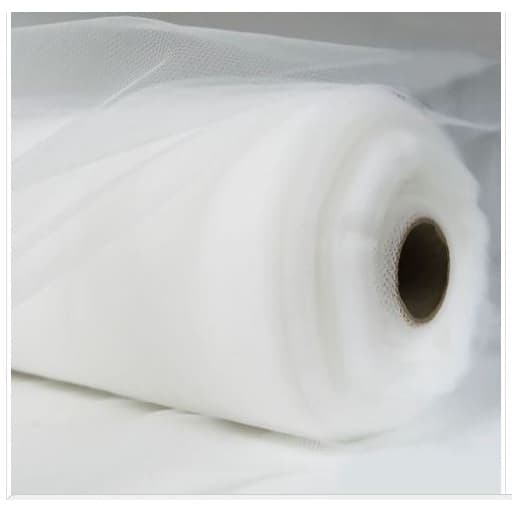 50 metros - Tecido Tule em Rolo Branco - Atacado