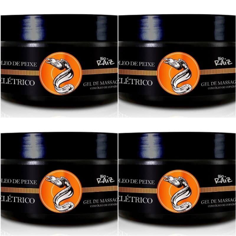 4 Gel de Massagem Para Dores e Contusões Alívio Rápido Óleo Peixe Elétrico