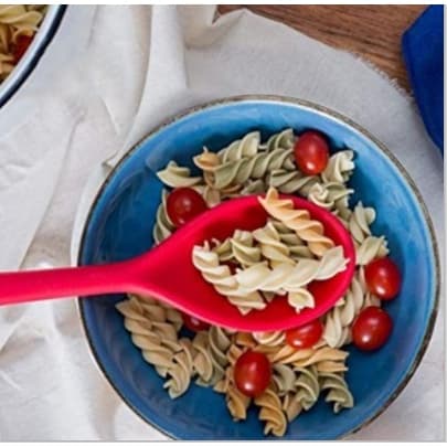 Colher De Silicone Vermelho Grande Durável Material De Segurança Adorável Artigos De Cozinha Promoção