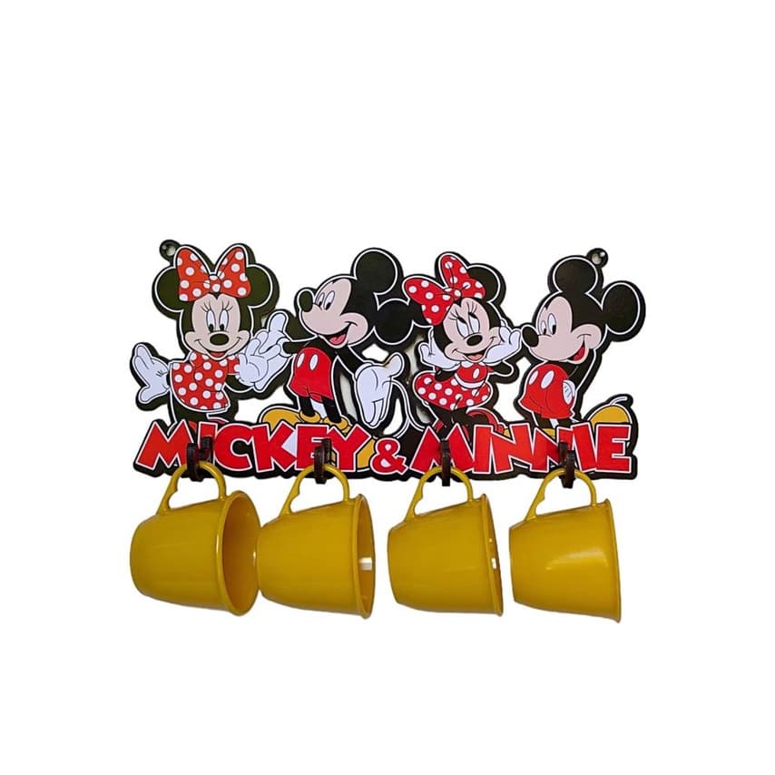 Suporte de Xícaras Minnie Cabideiro de Cozinha Personalizado