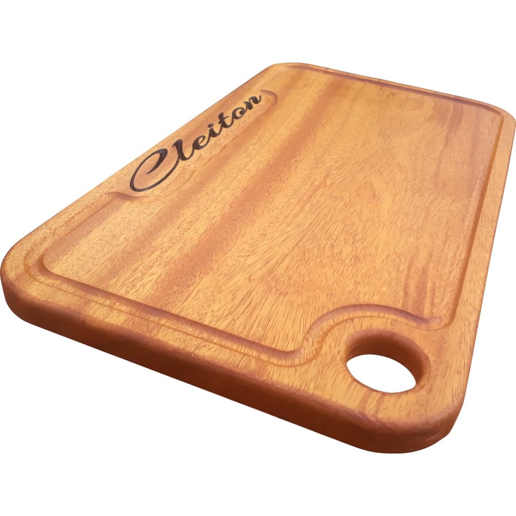 Promoção Tabua Corte Carne Grande Churrasco Personalizada Nome Presente Madeira Nobre Maciça