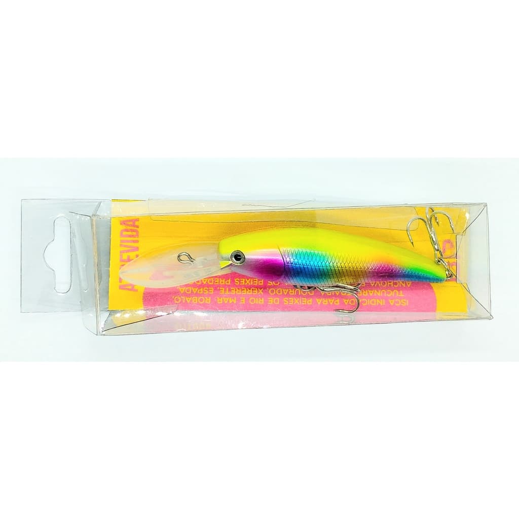 Isca artificial atrevida profissional marca BPC para robalo tucunaré traíra dourado nado perfeito grateias reforçadas , isca emita um peixe de verdade no nado, grateias reforçadas pintura holográfica com acabamento perfeito isca testada e aprovada para ri