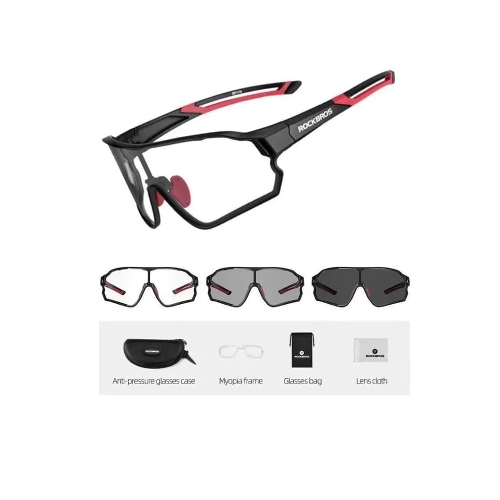 ROCKBROS Óculos De Sol Fotocrômicos De Ciclismo UV400 Óculos Polarizados Para Esportes Ao Ar Livre Para Bicicletas