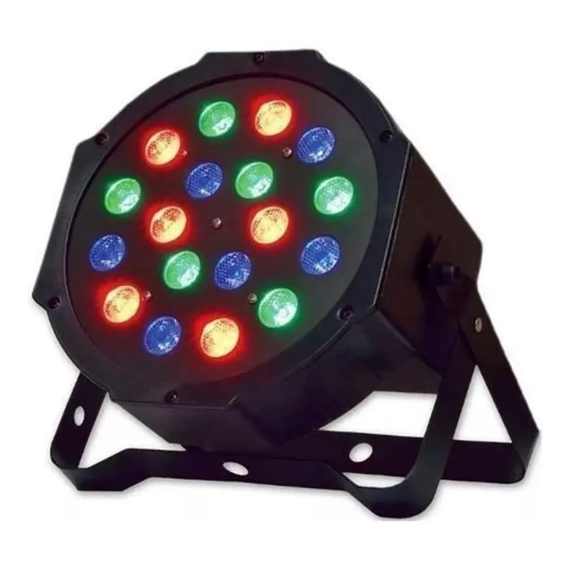 Canhão Refletor Rgb  9 ou18 Leds 1w Par  Slim Strobo Balada