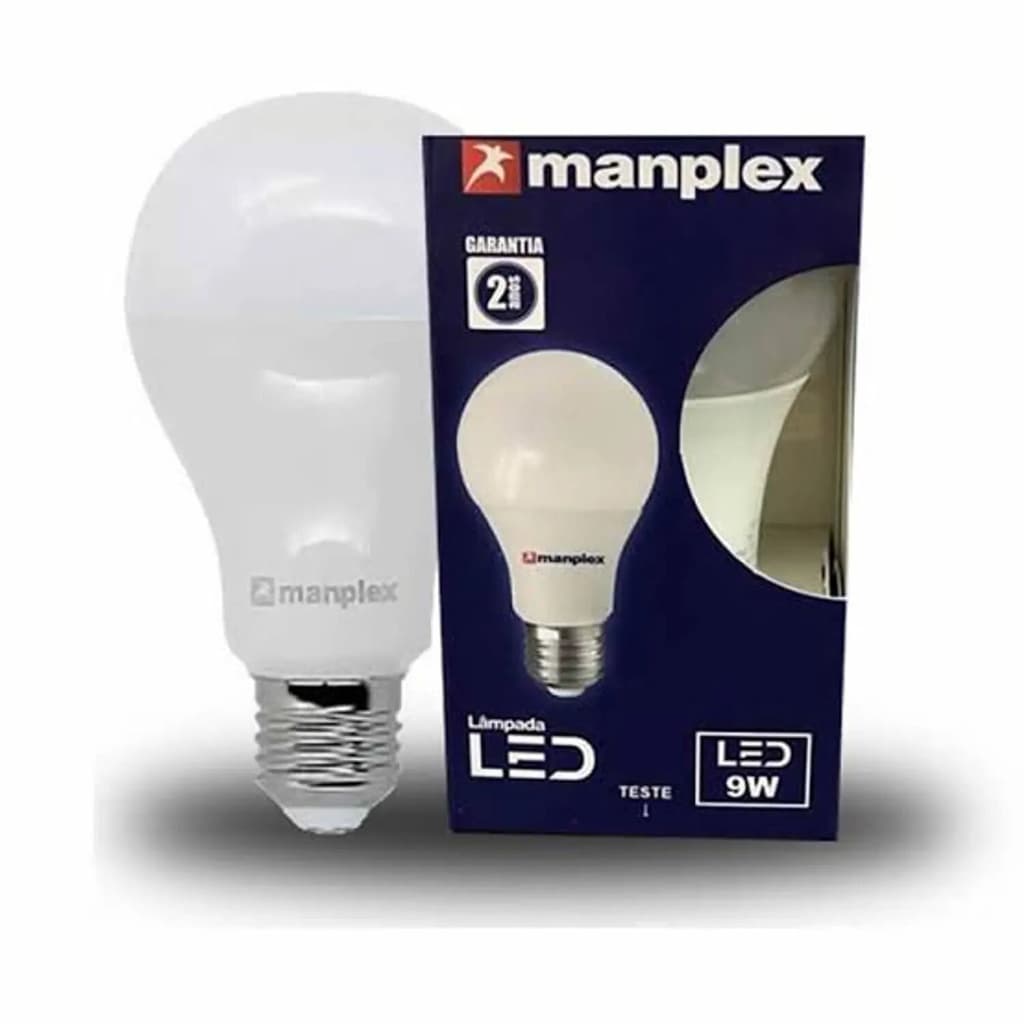 Kit 10 Lâmpadas Led 09W Manplex