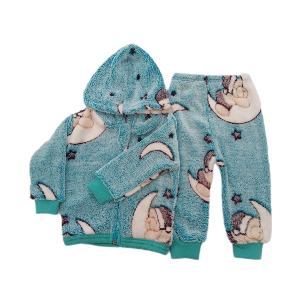 conjunto bebe  infantil blusa e calça zíper e capuz fleece