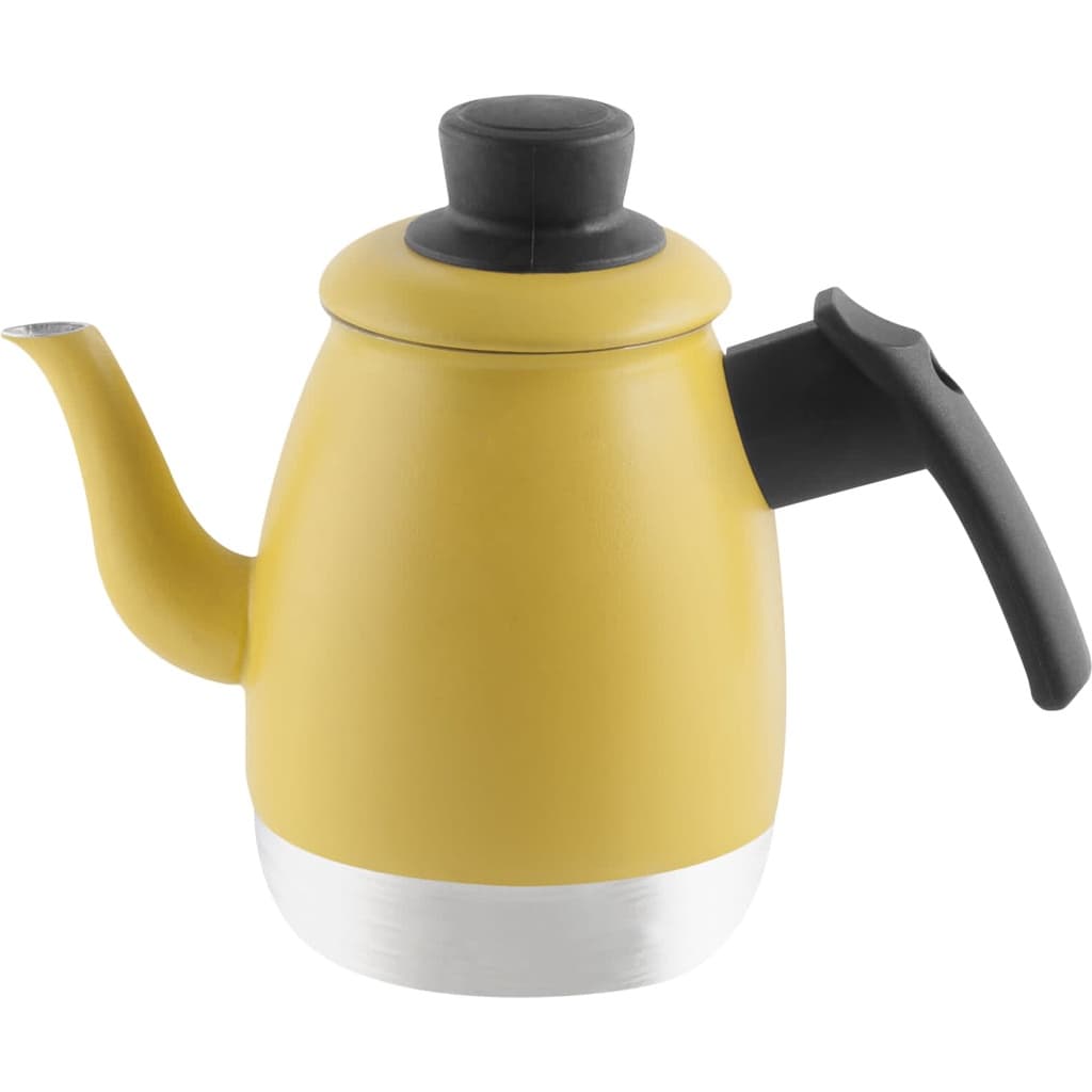Bule de Alumínio para Café e Chá 1,2 LItros Linha Retrô Amarelo