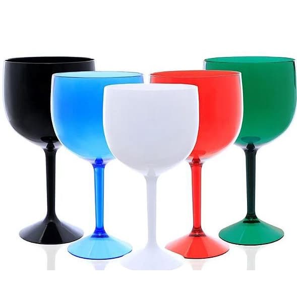 Kit 50 Taças de Gin 580ml Acrílico Resistente Sem Personalização várias cores