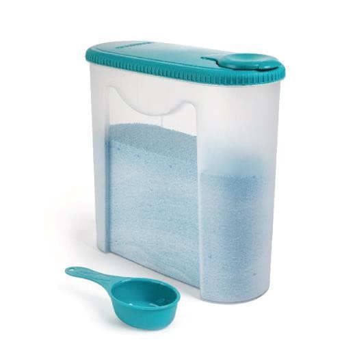 Hydrus Porta Sabão em Pó com Dosador 1kg Ideal para Organizar e Medir Sabão em Pó na Lavanderia