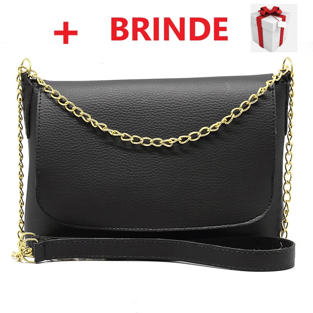 Bolsa Pequena De Ombro Corrente Feminina + Brinde