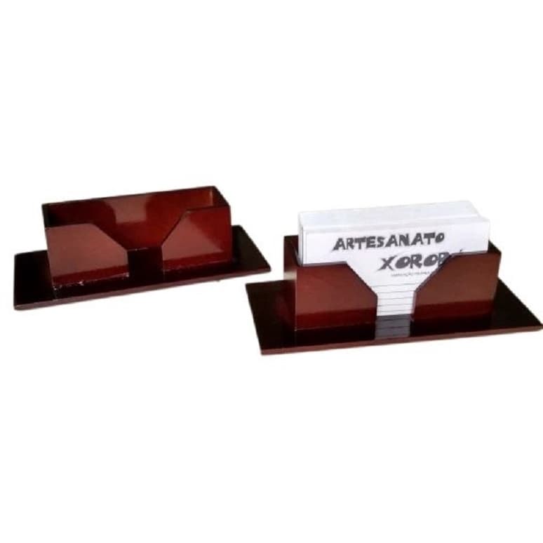 Porta Cartão de Visita Mesa Escritório Kit Com 2 Unidades.