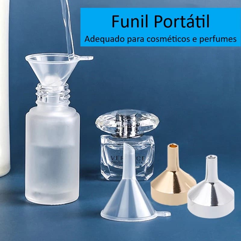 Kit Perfume Mini Funil Pipeta Dispensador Multiuso Líquidos Óleos Aromatizantes Essências Loções Cométicos