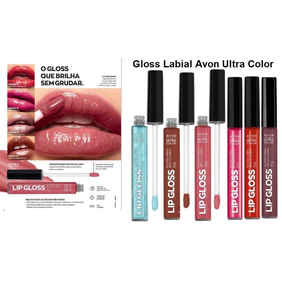 Batom Lip Gloss Labial Avon Ultra Color  7ml