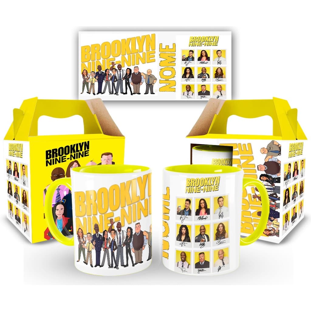 Caneca Série Brooklyn Nine Nine com Nome + Caixinha