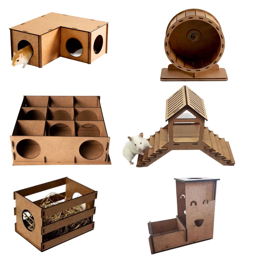 Brinquedos Para Hamster Rodinha Labirinto De Ramister Kit Acessórios Toquinha