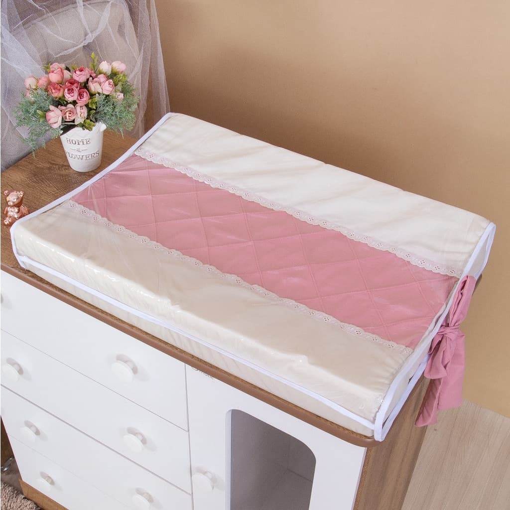 Trocador Anatomico Comoda Luxo Antonella Rose para Bebe