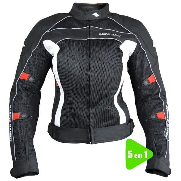 Jaqueta Motociclista Feminina Racing Rabbit HERA 5 em 1