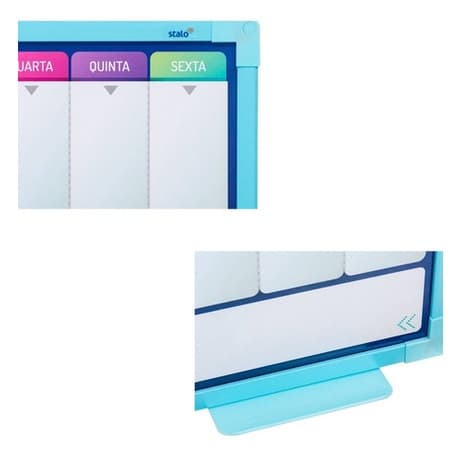 Planner Semanal Parede 40X30Cm Lousa Planejador Arco-Íris