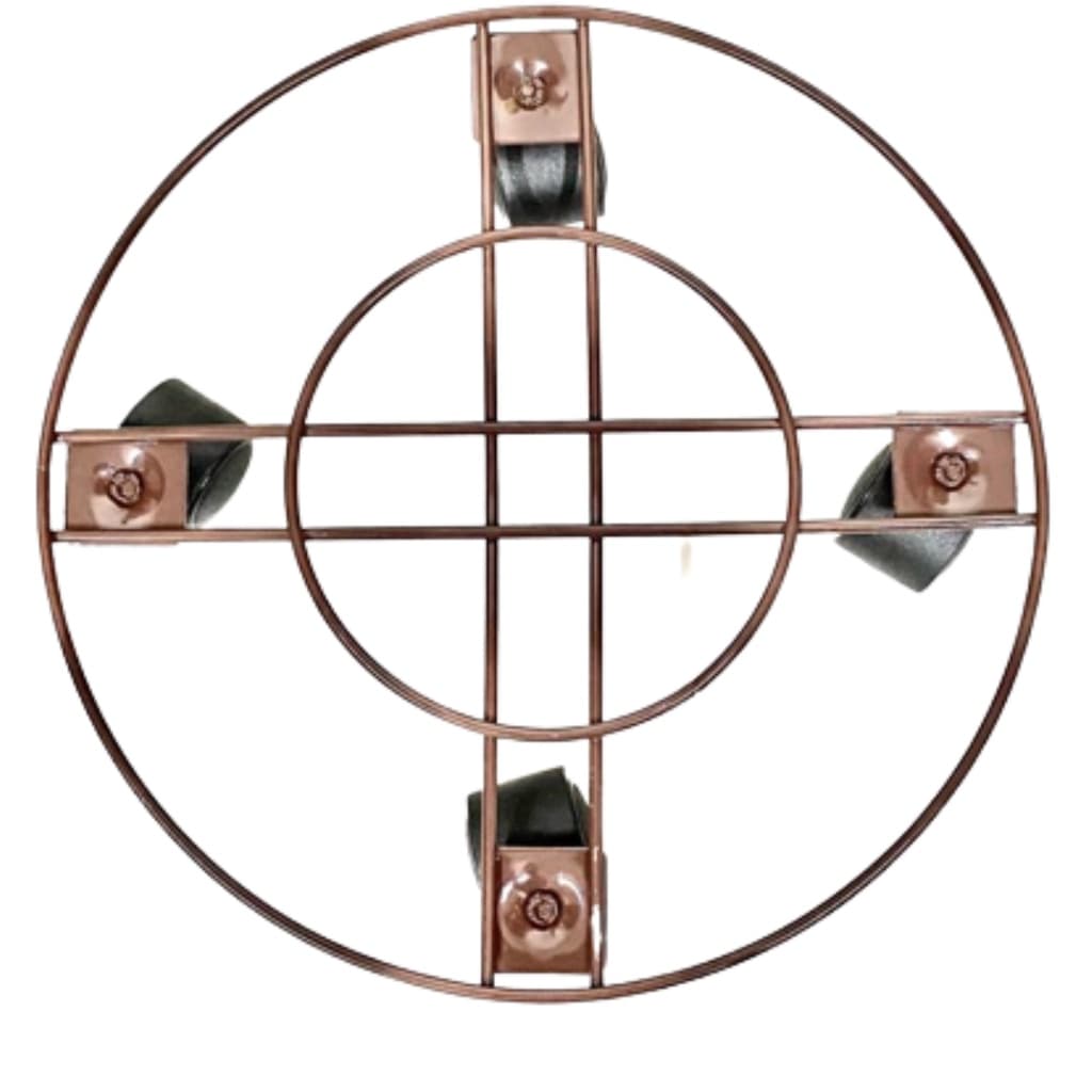Base Suporte De Aço Com Rodinhas Vaso De Plantas 25cm