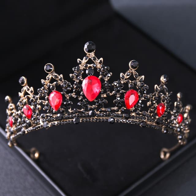 Coroa Tiara Para Debutante Festa de 15 anos Pedraria Vermelha Festa