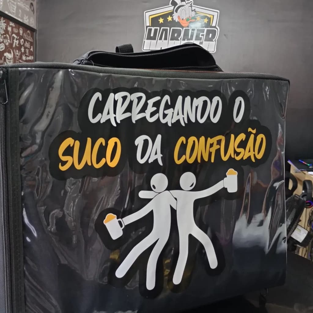 Adesivo Frase para bag caixa de entrega
