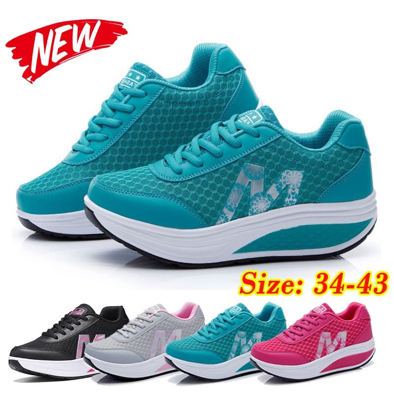 Sapatos De Moda Femininos Esportivos Casuais Tênis De Malha Respirável Corrida Fitness Confortáveis Agitação