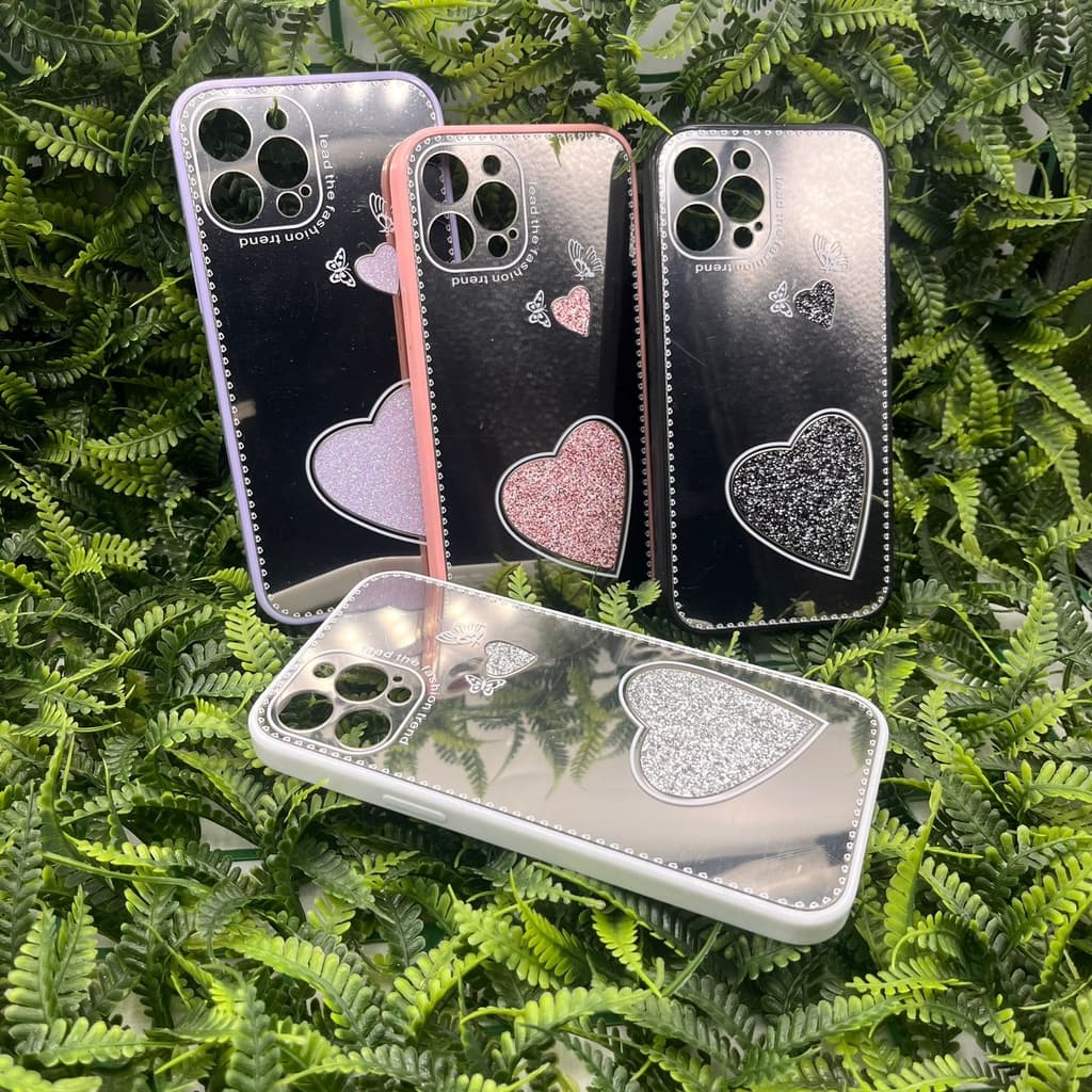 Capinha para iPhone espelho coração