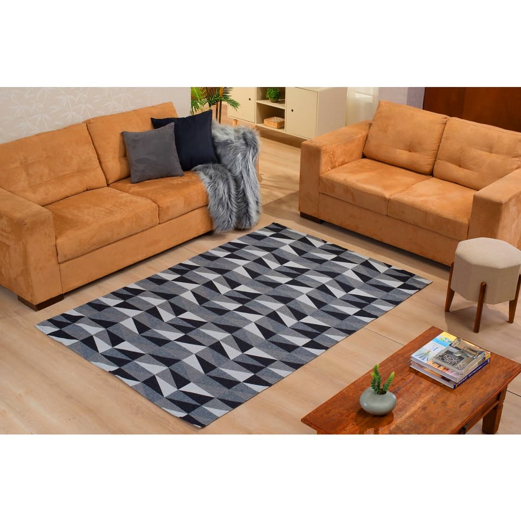 Tapete Retangular Jacquard Rustico Tamanho 1,80m x 1,40m Black Friday Direto da Fábrica