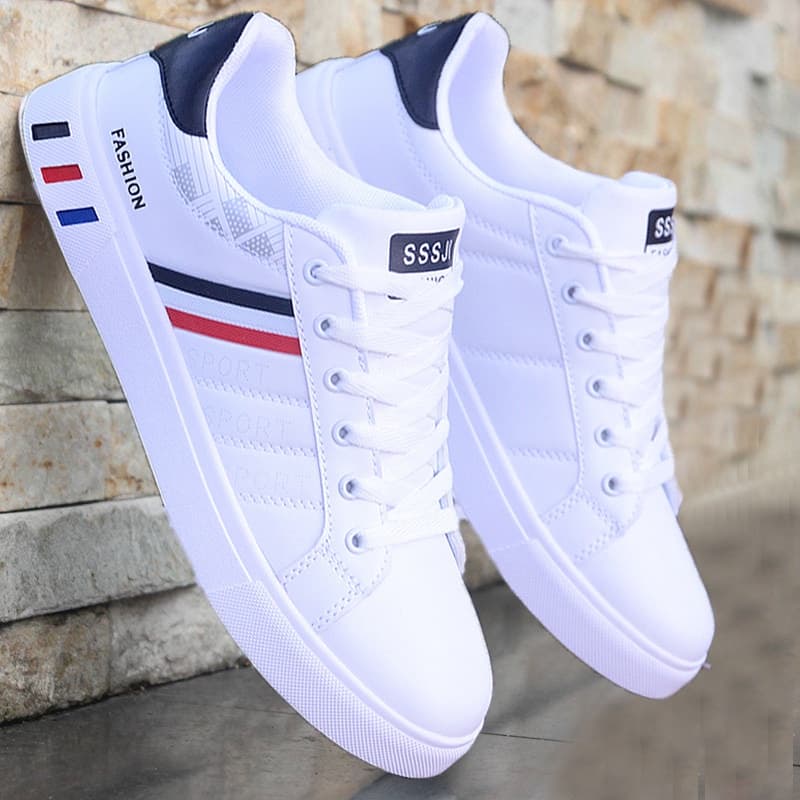 Sapatos Casuais Masculinos De Tabuleiro Brancos Pequenos E Respiráveis Esportivos Baixo Topo