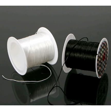 Carretel Fio Fibra De Elástico 50 Metros / Pulseira / Elástico / Nylon / Silicone/ Artesanato