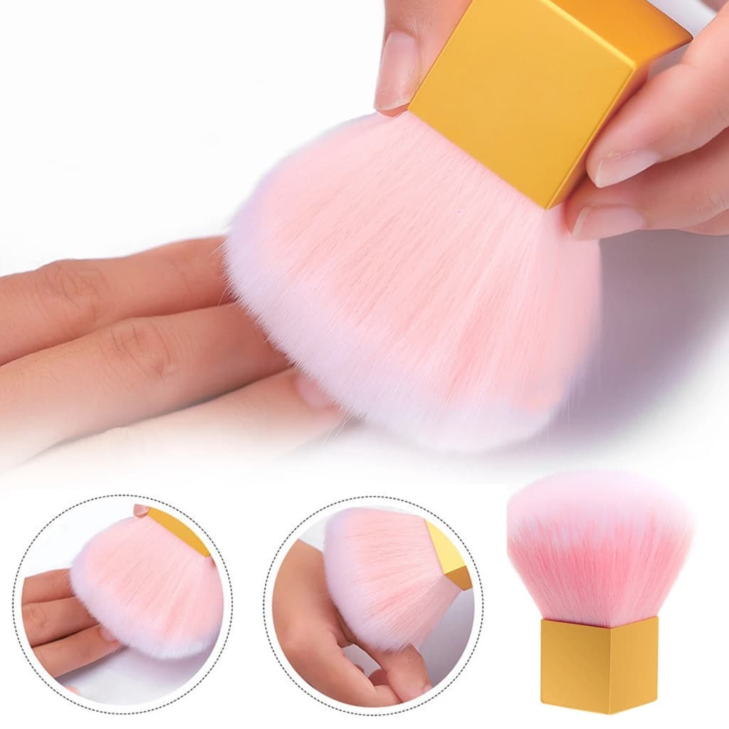 Escova Limpeza Unhas Ultra Macia Luxo Profissional Rosa