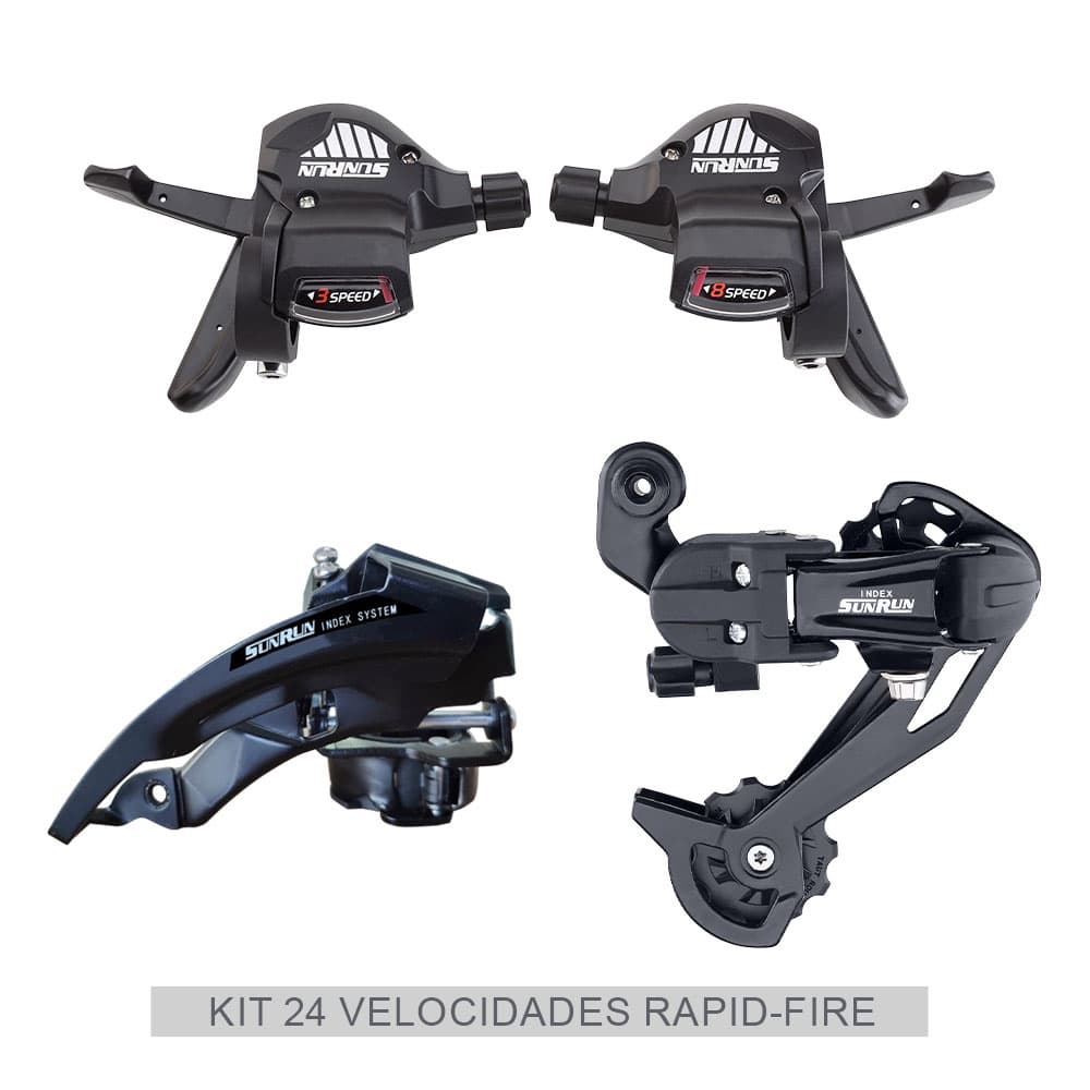 Kit de cambio 24 velocidades SUNRUN com alavanca rapid fire