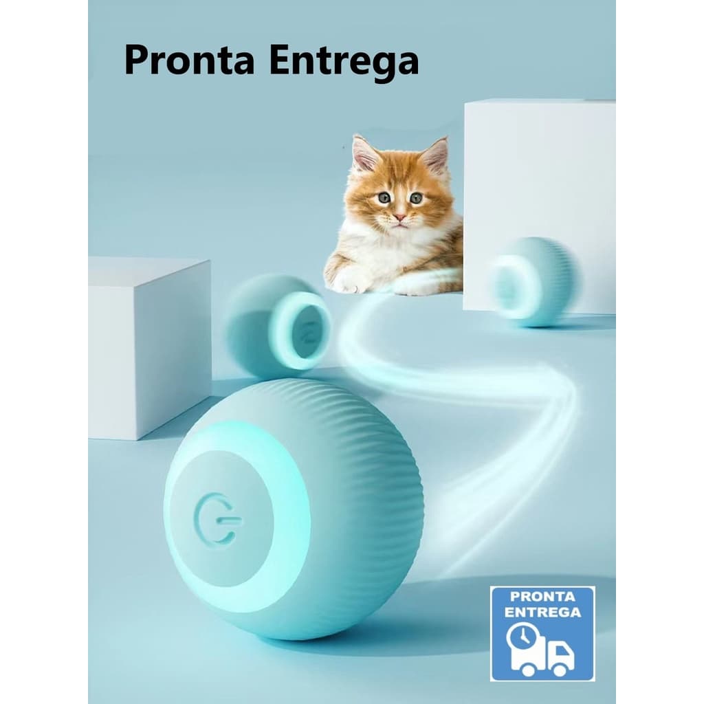 BOLA Brinquedo Interativo PRONTA ENTREGA Gato Pet cama racao Cachorro Caes Usb Recarregável Brincar Sozinho areia Animais de Estimação Brincadeira Seu pet Merece treinamento