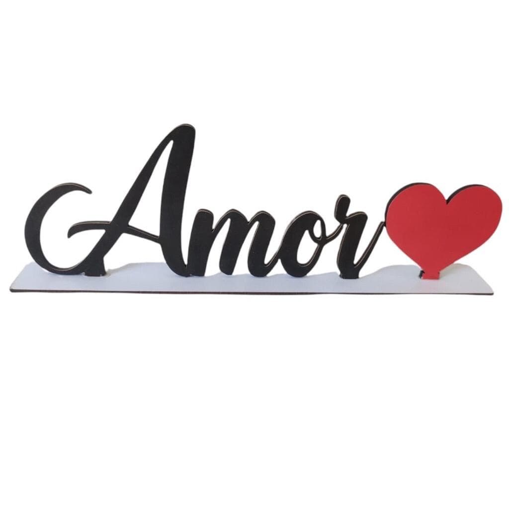 Palavra Decorativa Enfeite Com Base Amor