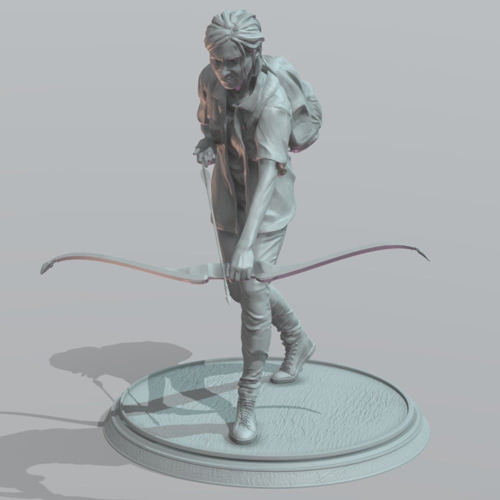 Arquivo em STL Action Figure Ellie Com Arco e Fecha The Last of Us