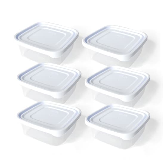 Kit 6 Potes 0,900 Litro Transparentes BPA Free Organizador de Alimentos Marmita Plasvale pode Usar em Microondas Geladeira freezer Hermético tipo Sanremo pote plastico retangular cozinha