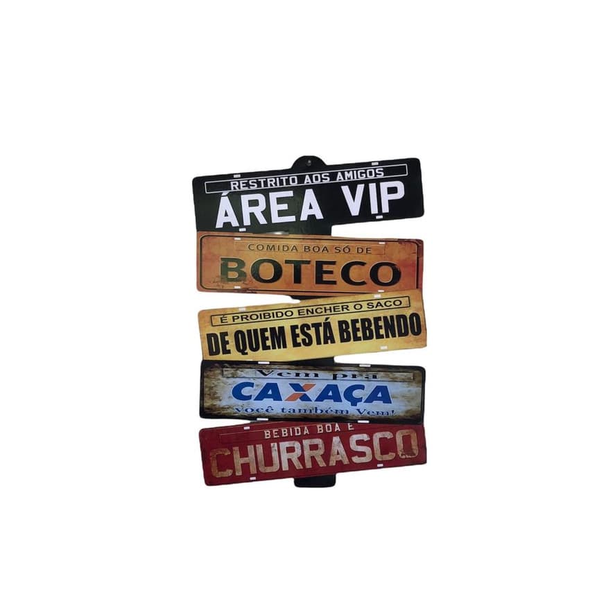 Placa Área Vip Enfeite de Parede e Área Decoração Retrô