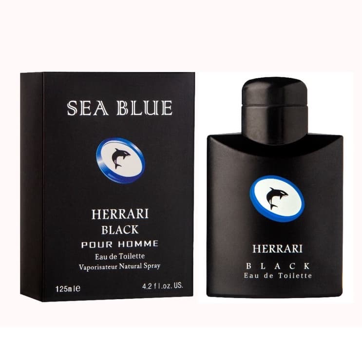 Perfume Masculino Sea Blue Francês Herrari Black 125ml