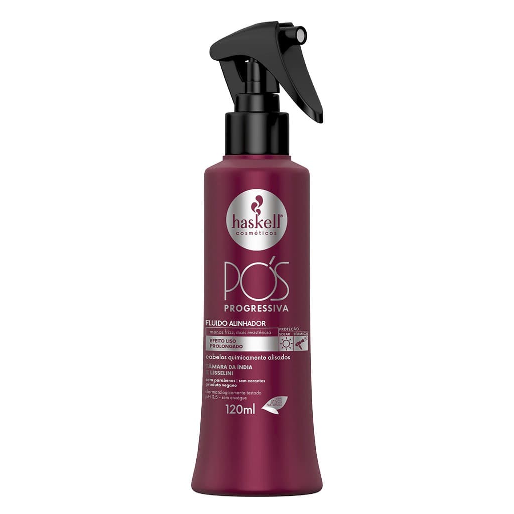 Fluído Alinhador Haskell Pós Progressiva 120ml - Efeito Liso Prolongado