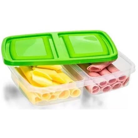 Porta Frios Com 2 Divisórias Pote Multiuso Presunto 1250 Ml