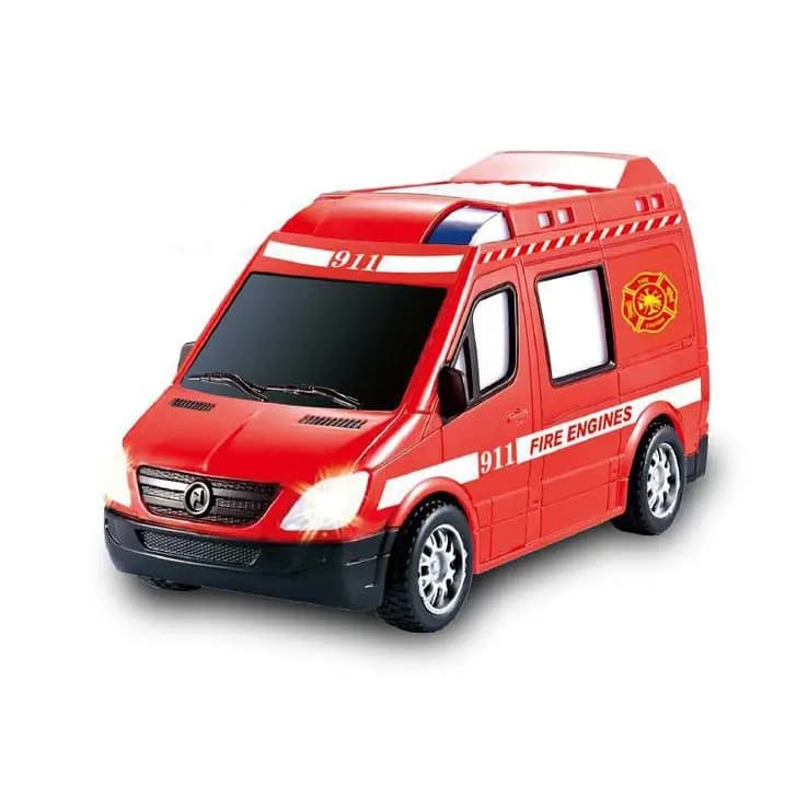 Carrinho Bombeiro Carrinho Policia Controle Remoto C/ Luz Som 20,5cm Brinquedo