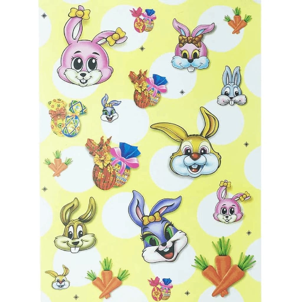 kit 18 Unidades - Adesivo páscoa - Adesivos, decoração, enfeite, comemoração, caça aos ovos, páscoa, parede