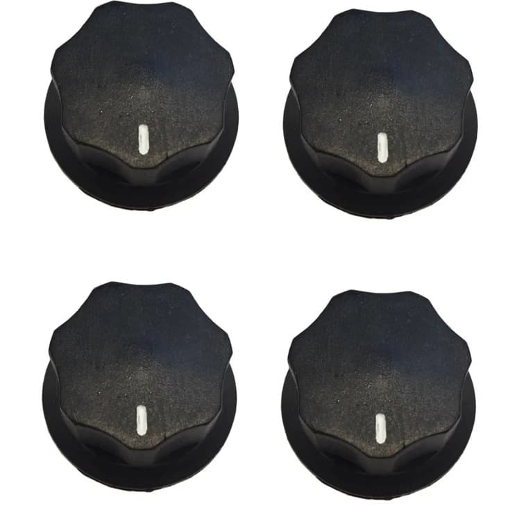 Botão Preto De Plástico Chapa Chapeira Meia Lua - 4 Und