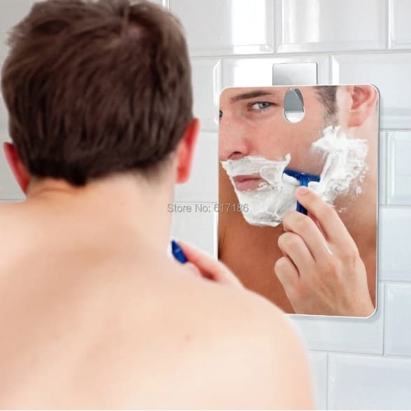 Espelho 20cm X 20cm Barbear Decoração Sala Banheiro Casa Loja Lavabo Quarto Mosaico Artesanato Fita