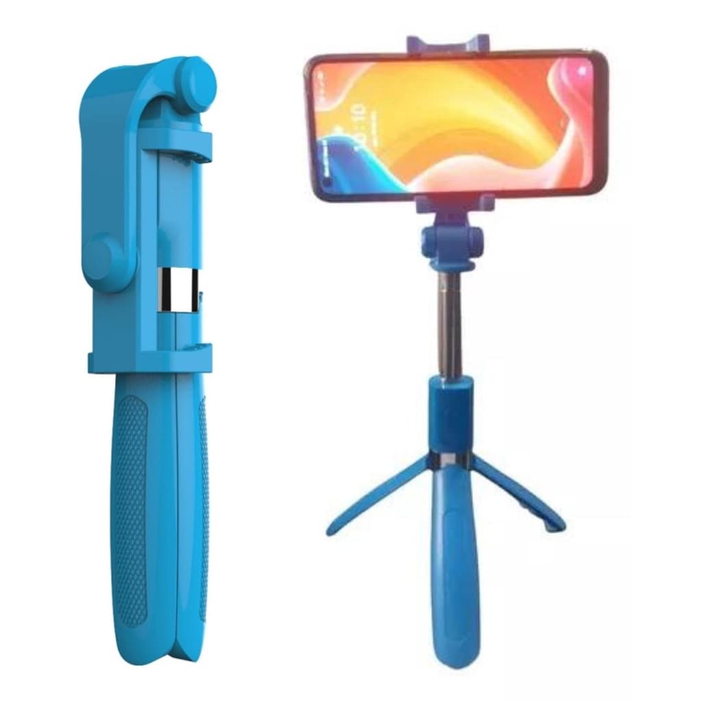 Bastão de Selfie Tripé Stick Controle Buetooth Ajustável Giro 360° Foto Horizontal Vertical